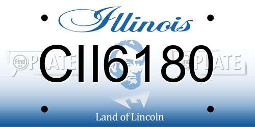 CII6180 Illinois License Plate