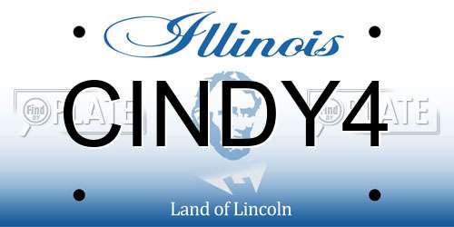 CINDY4 Illinois License Plate
