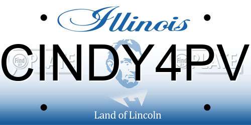 CINDY4PV Illinois License Plate