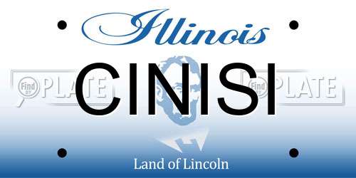 CINISI Illinois License Plate