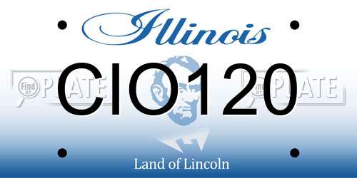 CIO120 Illinois License Plate