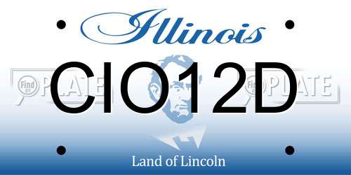 CIO12D Illinois License Plate