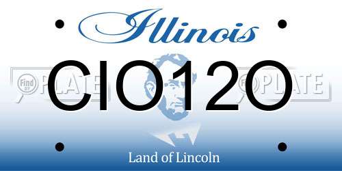 CIO12O Illinois License Plate