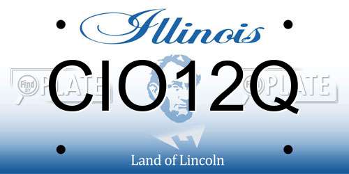 CIO12Q Illinois License Plate