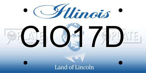 CIO17D Illinois License Plate