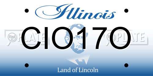 CIO17O Illinois License Plate