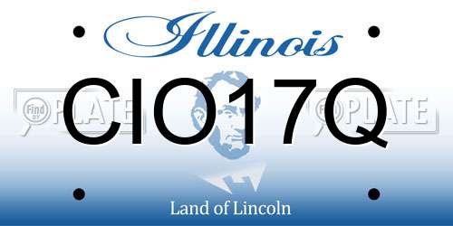 CIO17Q Illinois License Plate