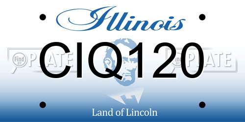 CIQ120 Illinois License Plate