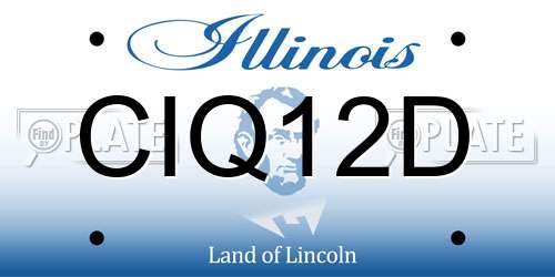 CIQ12D Illinois License Plate