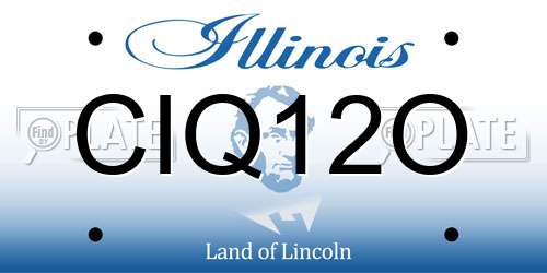 CIQ12O Illinois License Plate