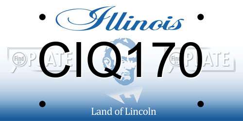 CIQ170 Illinois License Plate