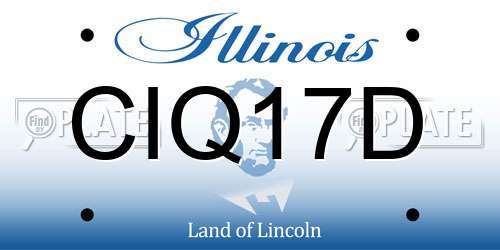 CIQ17D Illinois License Plate