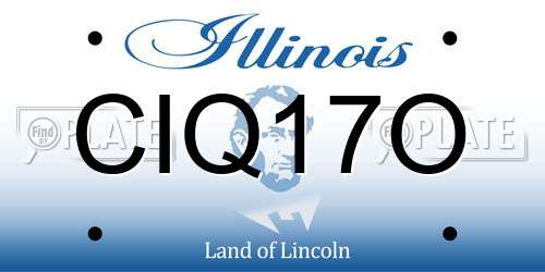 CIQ17O Illinois License Plate