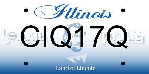 CIQ17Q Illinois License Plate