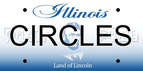 CIRCLES Illinois License Plate