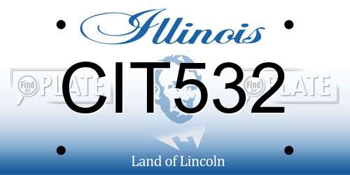 CIT532 Illinois License Plate
