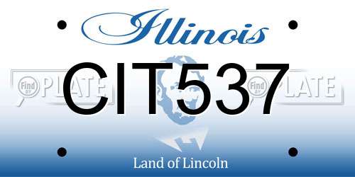 CIT537 Illinois License Plate