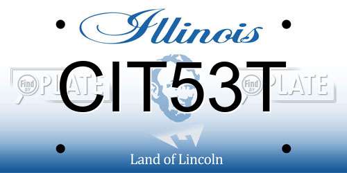 CIT53T Illinois License Plate