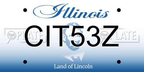 CIT53Z Illinois License Plate