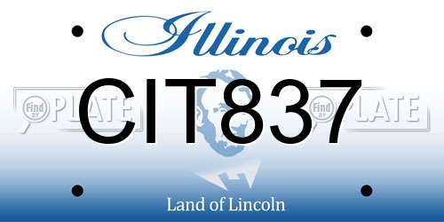 CIT837 Illinois License Plate