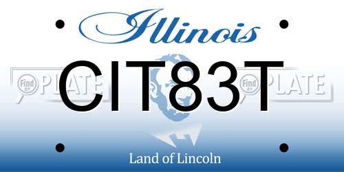 CIT83T Illinois License Plate