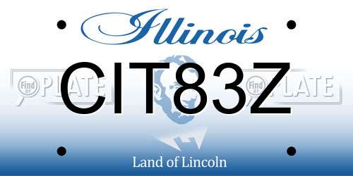 CIT83Z Illinois License Plate