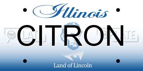 CITRON Illinois License Plate