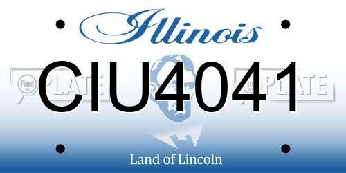CIU4041 Illinois License Plate