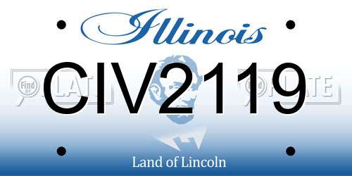 CIV2119 Illinois License Plate