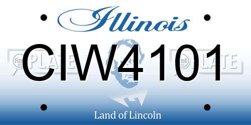 CIW4101 Illinois License Plate