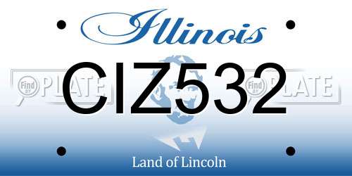 CIZ532 Illinois License Plate