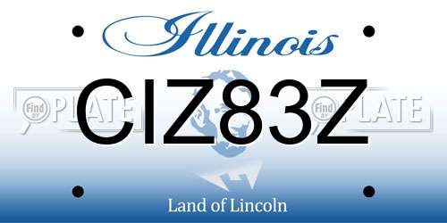 CIZ83Z Illinois License Plate