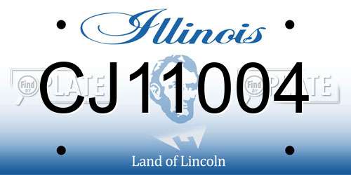 CJ11004 Illinois License Plate