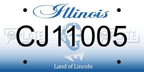 CJ11005 Illinois License Plate