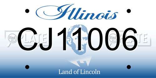CJ11006 Illinois License Plate