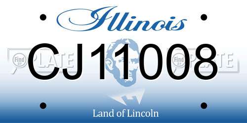 CJ11008 Illinois License Plate