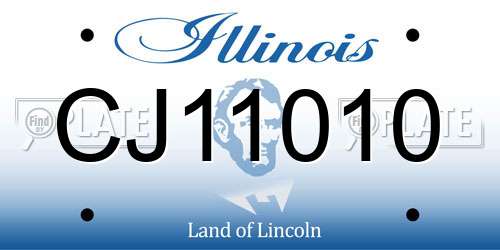 CJ11010 Illinois License Plate