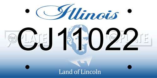 CJ11022 Illinois License Plate