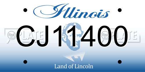 CJ11400 Illinois License Plate