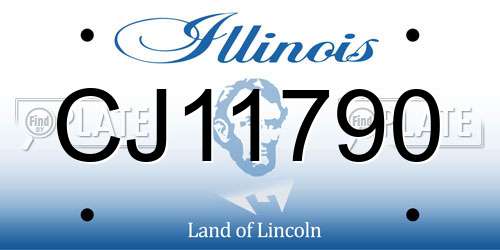 CJ11790 Illinois License Plate