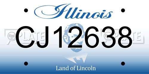 CJ12638 Illinois License Plate