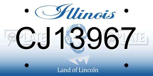CJ13967 Illinois License Plate