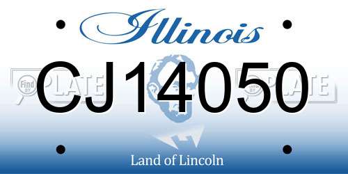 CJ14050 Illinois License Plate