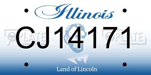 CJ14171 Illinois License Plate