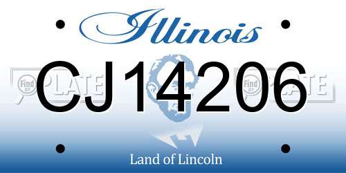 CJ14206 Illinois License Plate