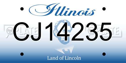 CJ14235 Illinois License Plate