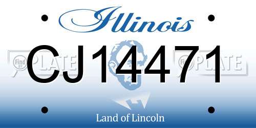 CJ14471 Illinois License Plate