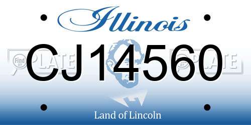 CJ14560 Illinois License Plate