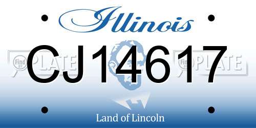 CJ14617 Illinois License Plate