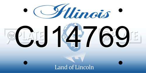 CJ14769 Illinois License Plate